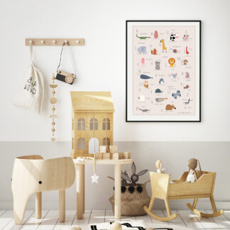 Animal Alphabet A3 Art Print