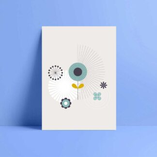 bluebird pattern greetings card