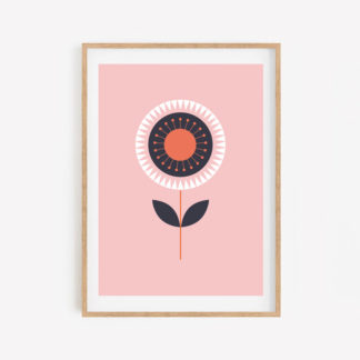 Geometric Flower Poster Home Deco Orla Kiely