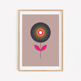 Geometric Flower Poster Home Deco Orla Kiely