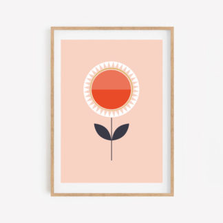 Geometric Flower Poster Home Deco Orla Kiely