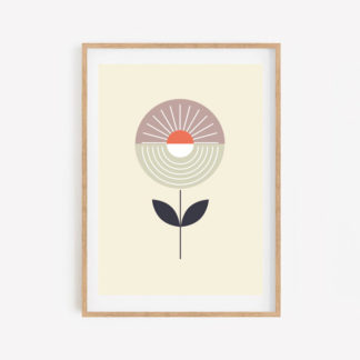 Geometric Flower Poster Home Deco Orla Kiely