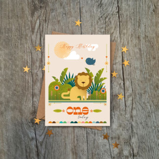 lion one today birthday card