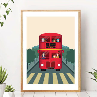 london routemaster illustrated art print