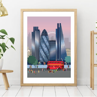 the city featuring the gherkin, tower 42 and the cheesegrater