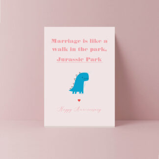 marriage is like a walk in the park anniversary card