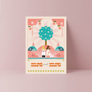 mrs and mrs wedding card