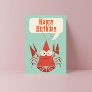 Happy Birthday Lobster Greetings Card