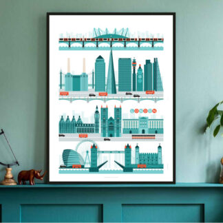 architectural London illustrated art print