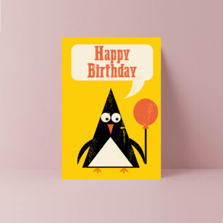Happy Birthday Penguin Greetings Card