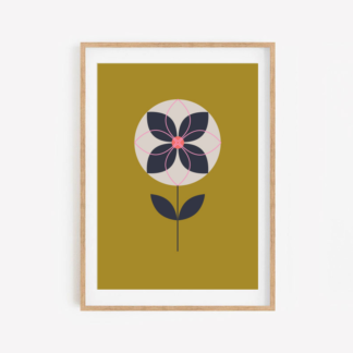 galaxy orchid geometric a3 art print