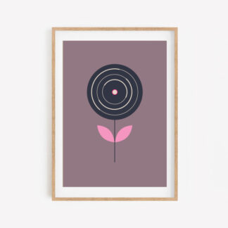 midnight wine geometric a3 art print