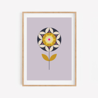 persian lily geometric a3 art print