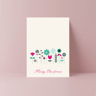 scandinavian nordic woodland modern style christmas card