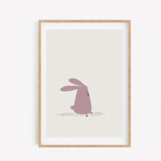 rabbit illustration a3 art print