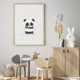 simple panda illustration - minimalist animal art
