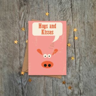 hogs and kisses valentines card