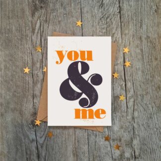 you & me anniversary card