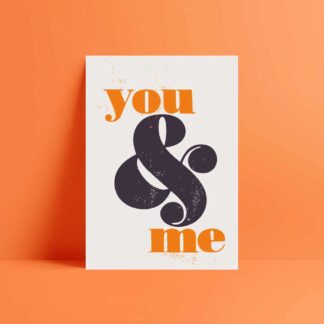 you & me anniversary card
