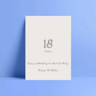 funny 18th birthday card