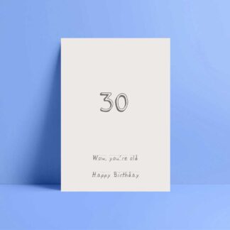 funny 30th birthday card
