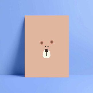 minimalistic bear card