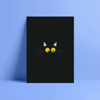 minimalistic cat card