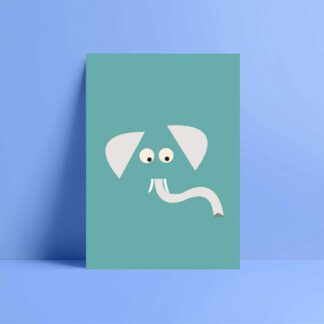 minimalistic elephant card
