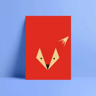 minimalistic fox card