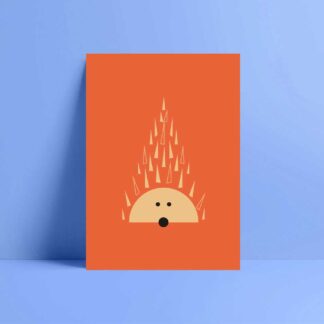minimalistic hedgehog card