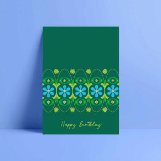 blue geranium birthday card