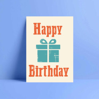 letterpress present birthday card