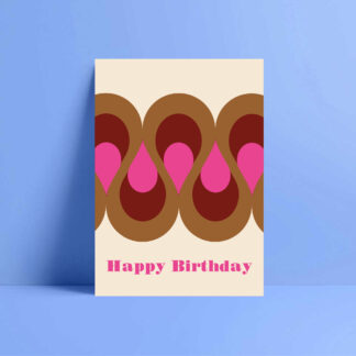 psychedelic wave birthday card