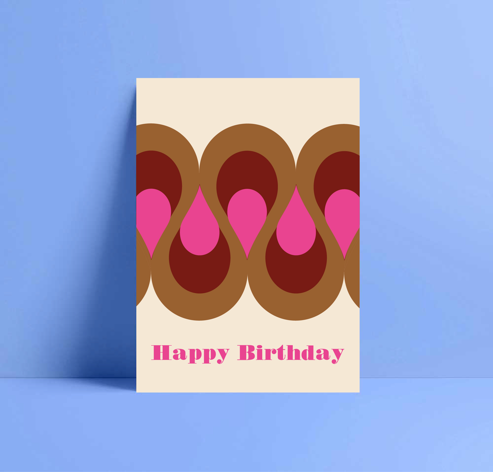 psychedelic wave birthday card