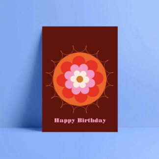 orchid happy birthday card