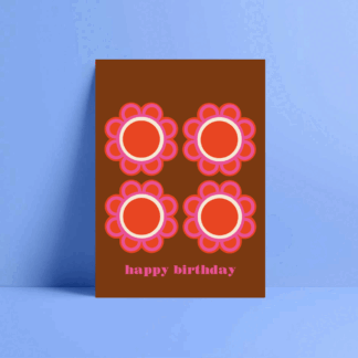cosmos flower birthday card
