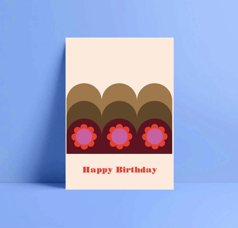 poppy field birthday card