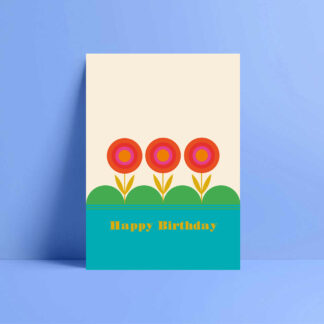 camellia flowers birthday card
