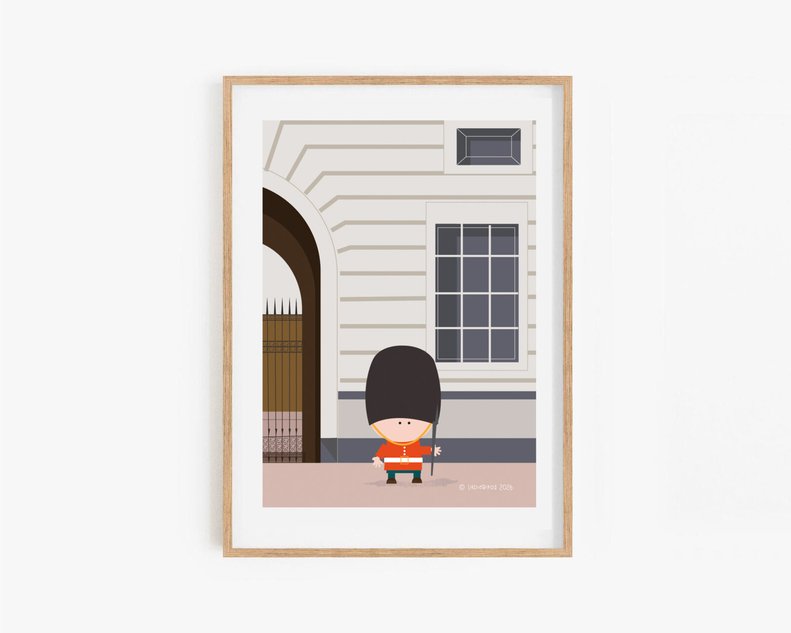 horseguard at buckingham palace illustration