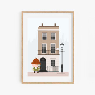 sherlock at 221b baker street illustration
